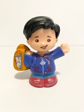 Little People School Boy Blue Dollhouse Figure Fisher Price Toy Doll 4/$20 🛑